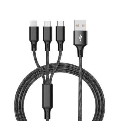 3 In 1 USB Cable For ‘IPhone XS Max XR X 8 7 Charging Charger Micro USB Cable For Android USB TypeC Mobile Phone Cables