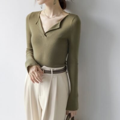 Women’s Top Cardigan Design Simple Knit