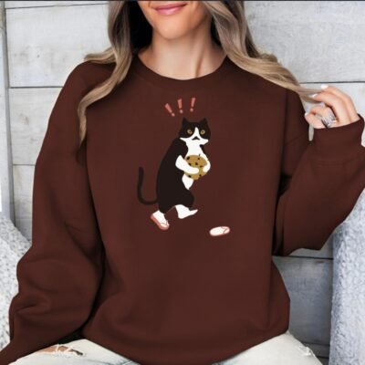 Women’s Fashionable Solid Color Printed Long Sleeved Sweatshirt