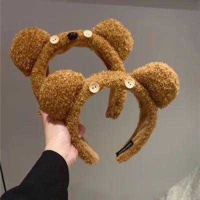 New Tim Bear Brown Hair Hoop Animal Bear Ears Headwear Furry Headband Cute Anime Dress Cosplay Accessories